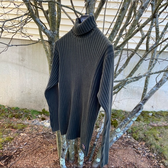 American Eagle Ribbed Sage Green Full Neck Top - Picture 3 of 7